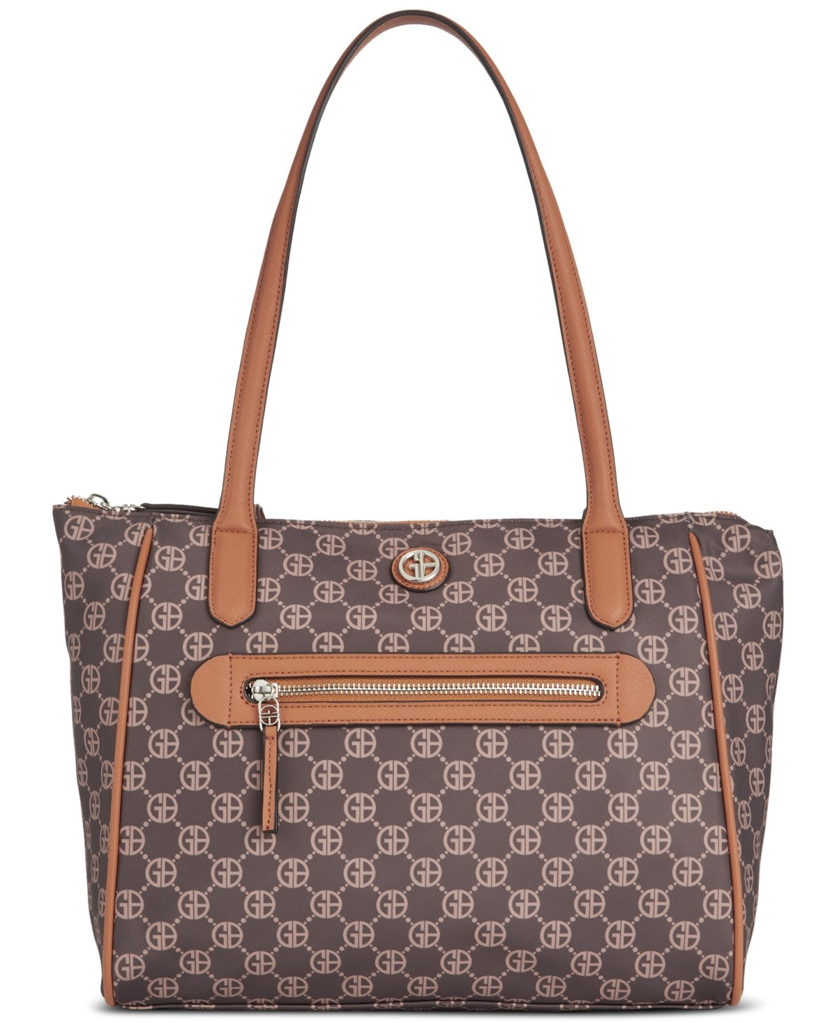 Giani Bernini Logo Large Nylon Tote, Created for Macy's - Chocolate/brown