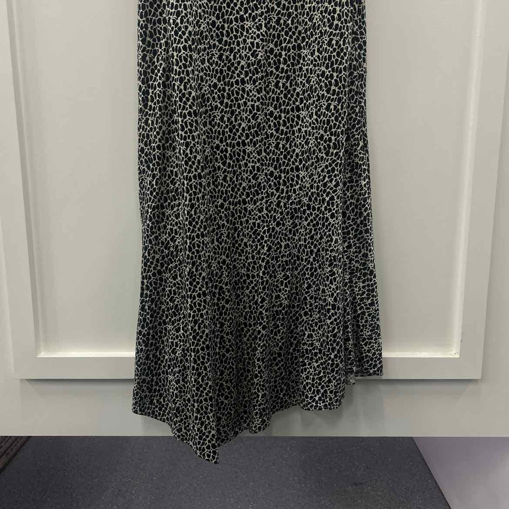 Banana Republic Size L black/cream Silk Preloved Dress