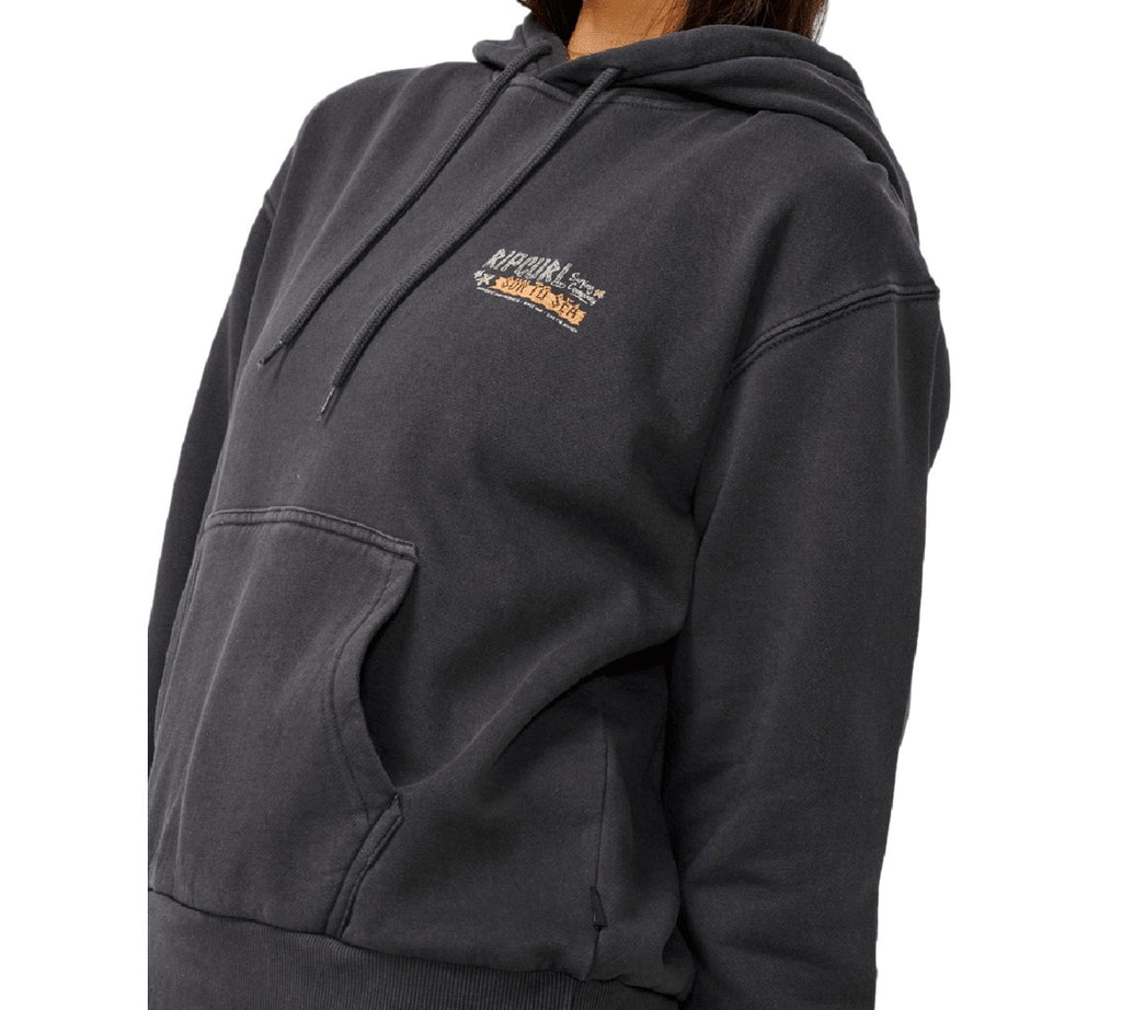 Rip Curl Juniors' Sun to Sea Relaxed-Fit Hoodie - Washed Black
