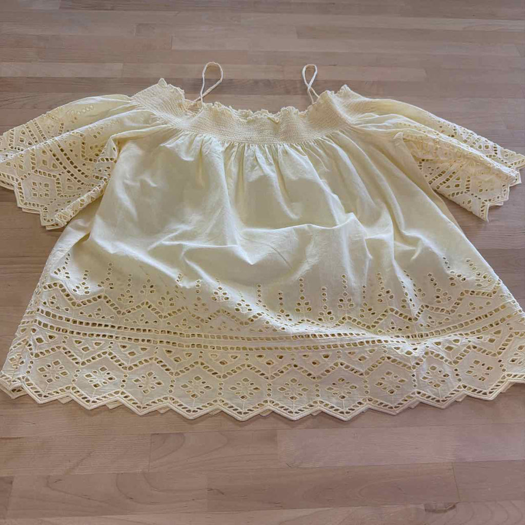 H&M Size 4 Yellow Preloved Blouse SS
