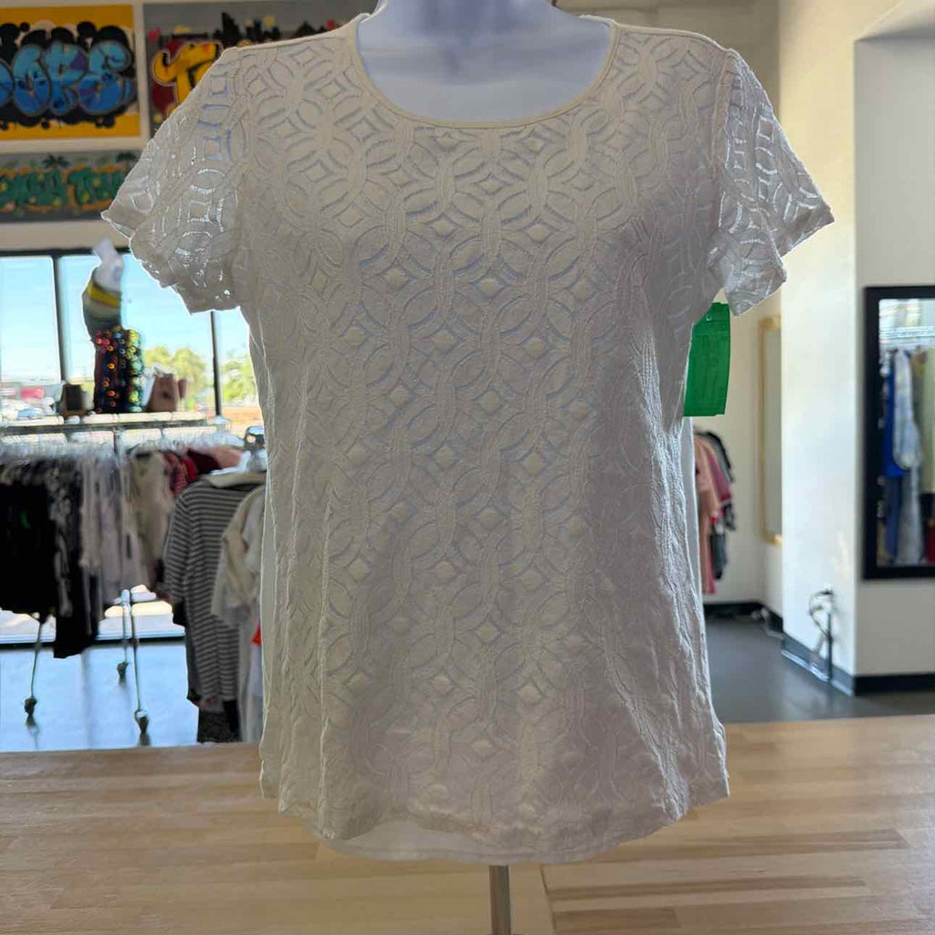 Market & Spruce Size S White Preloved Blouse LS