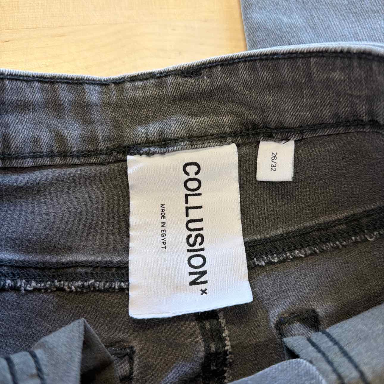 Collusion Size 26 Gray Denim Preloved Jeans