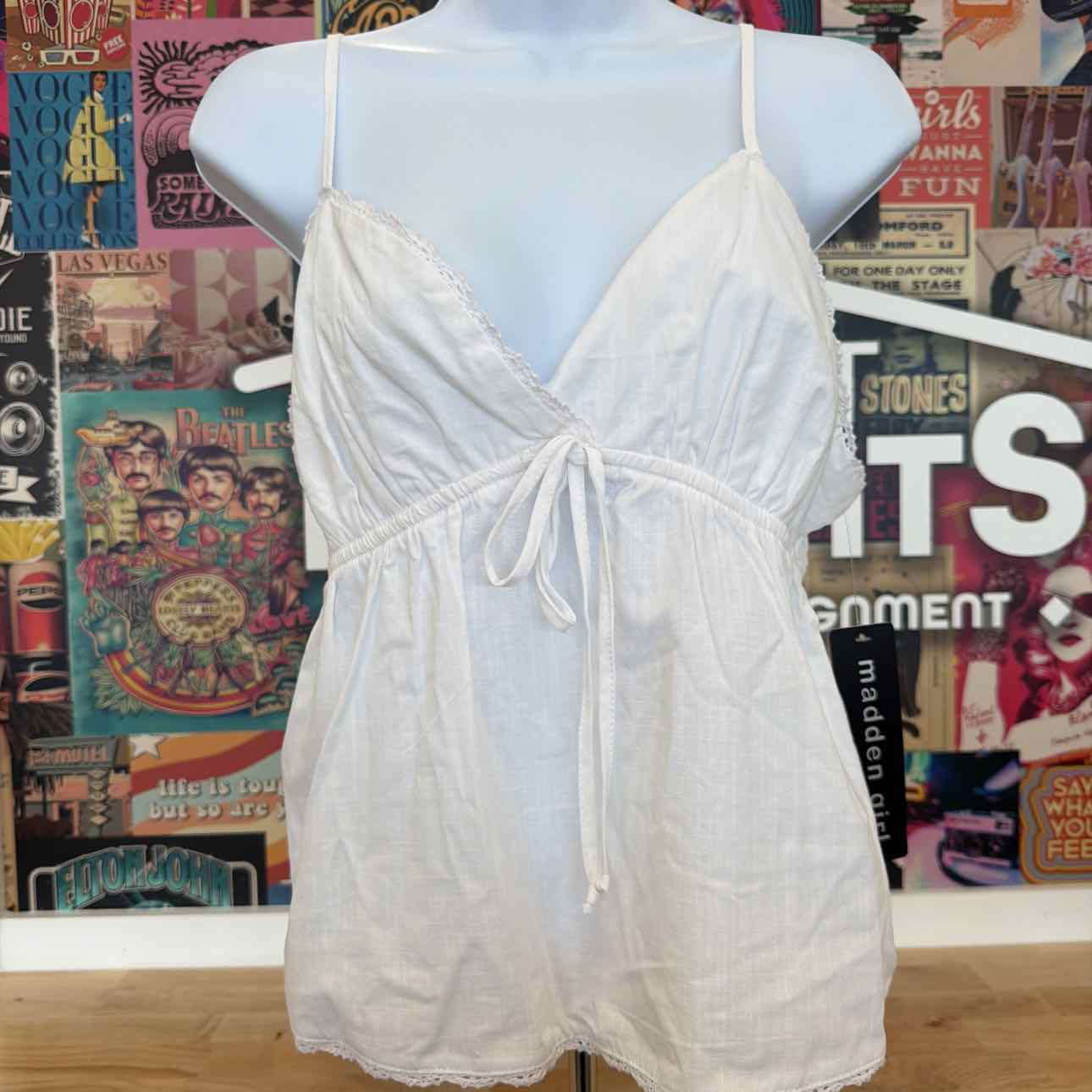 Madden Girl Size L Cotton Babydoll Top