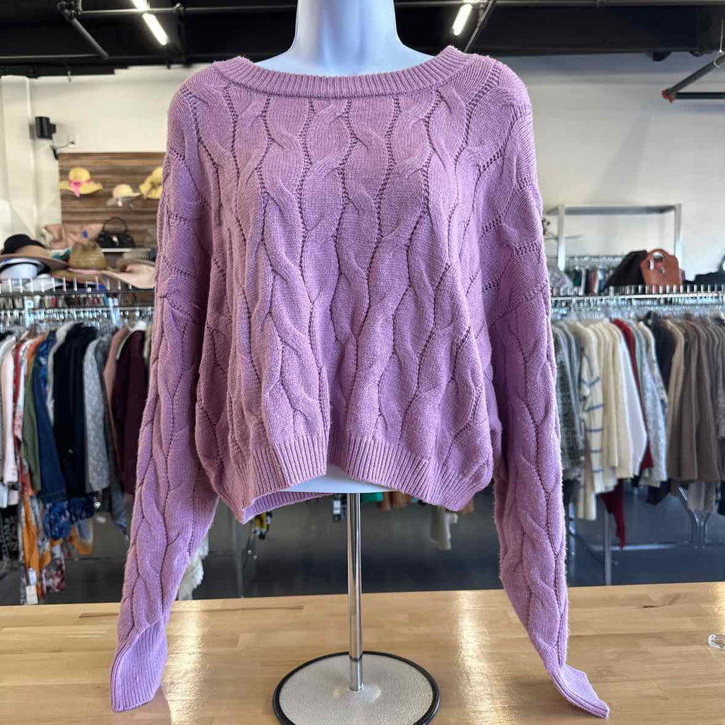 pink rose Size S Purple Sweater