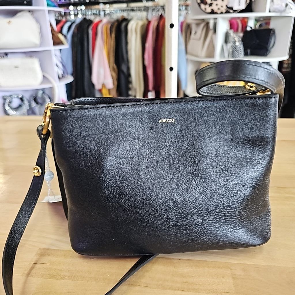 Arezzo Black crossbody Leather New Handbag