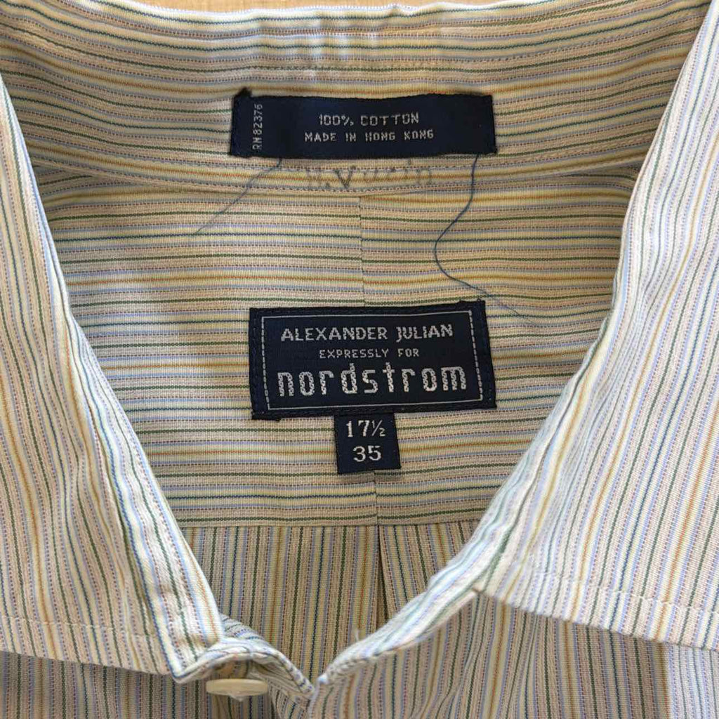 Alexander Julian Size XL Yellow MENS Button Down Shirt