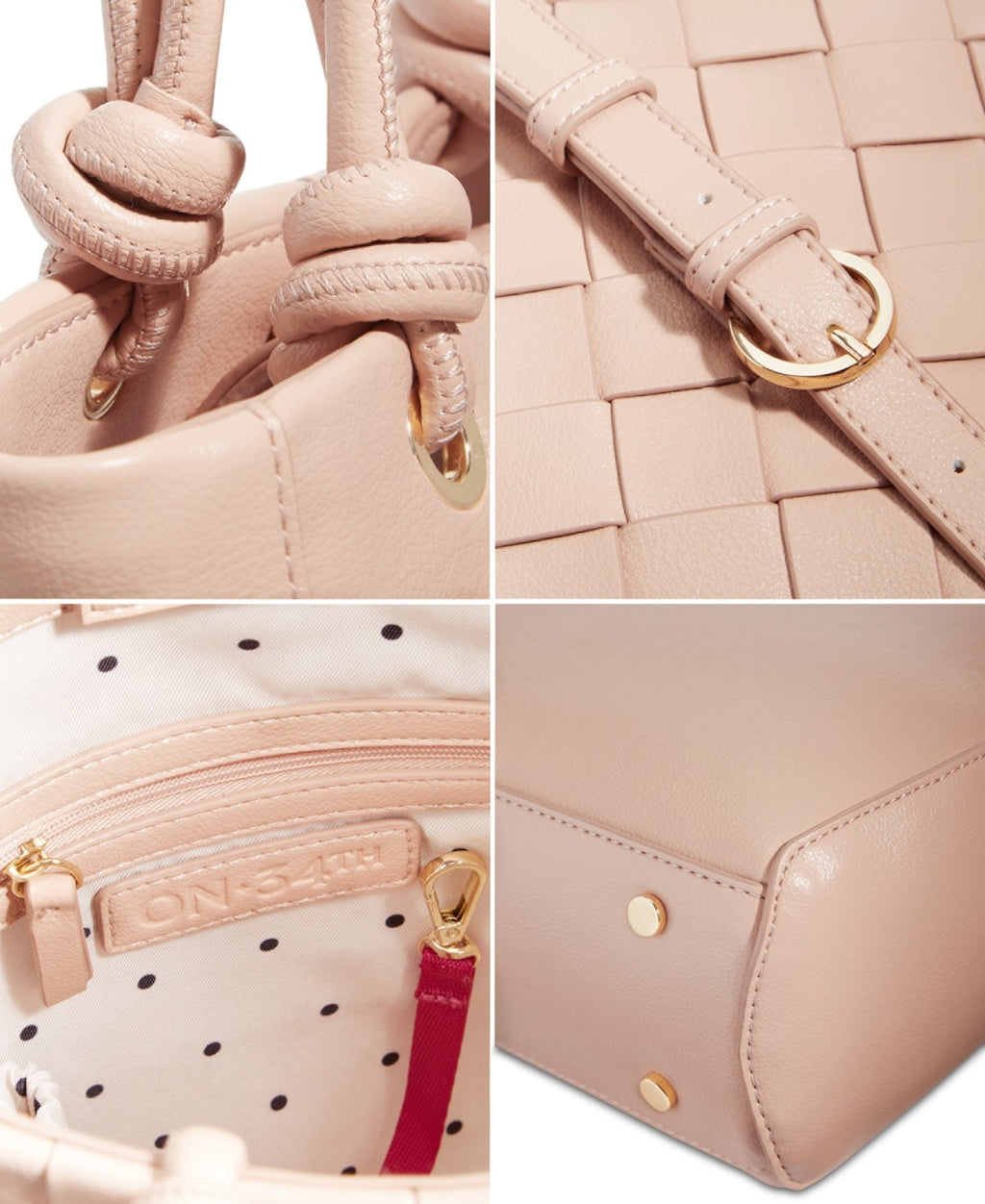 On 34th Lilianna Woven Bucket Bag- Chai
