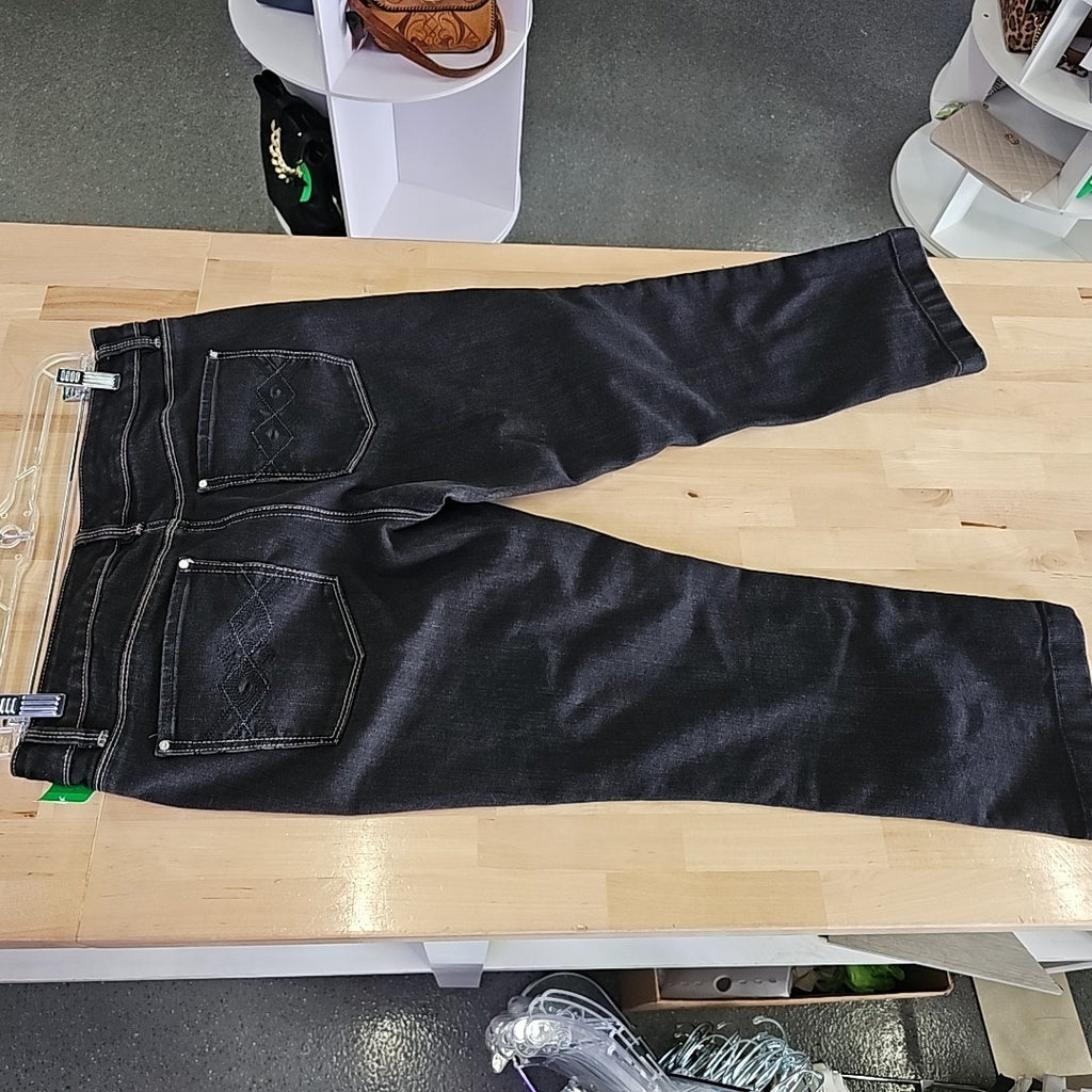 White House Black Market Size 8 Black Denim Pants