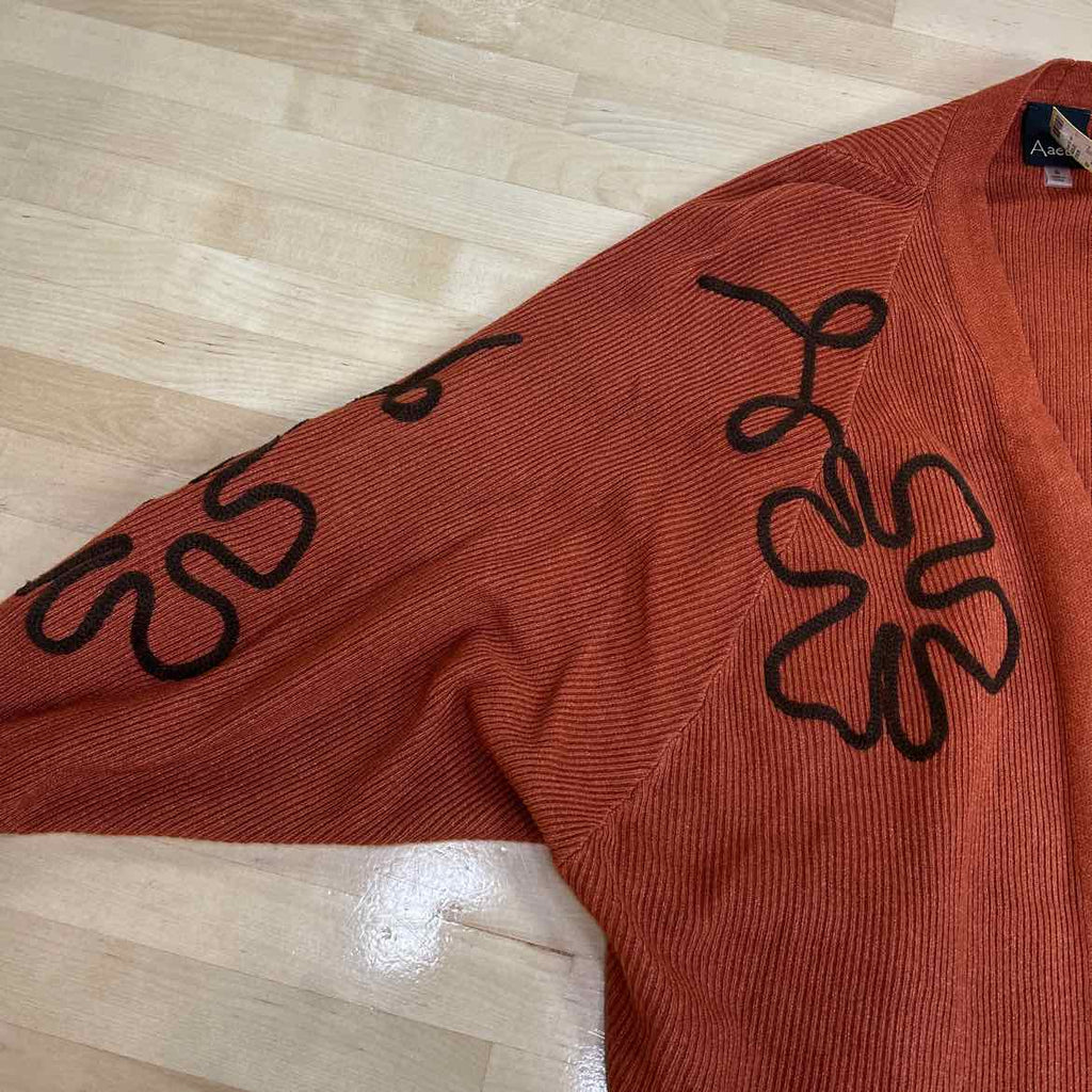 Aaeda Size S Orange Preloved Cardigan