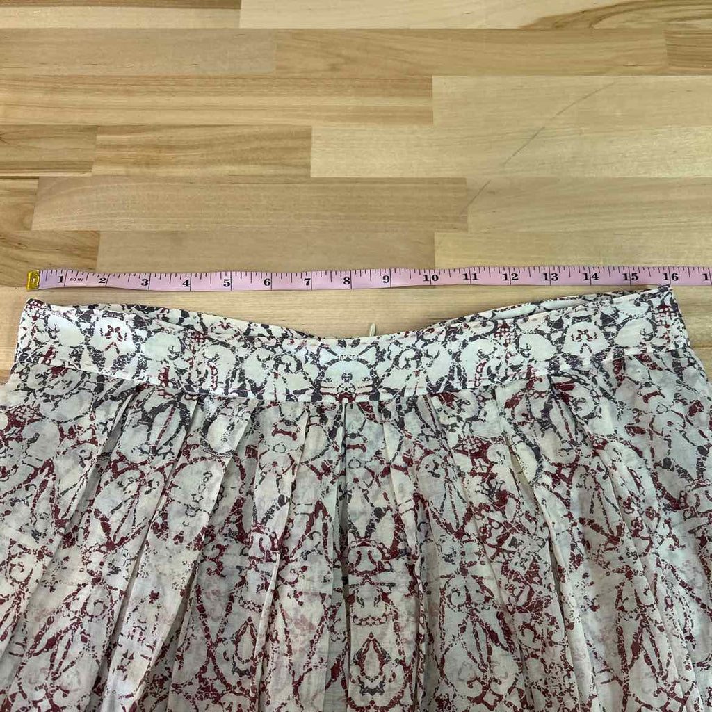 Tahari Size 12 White Red Preloved Skirt
