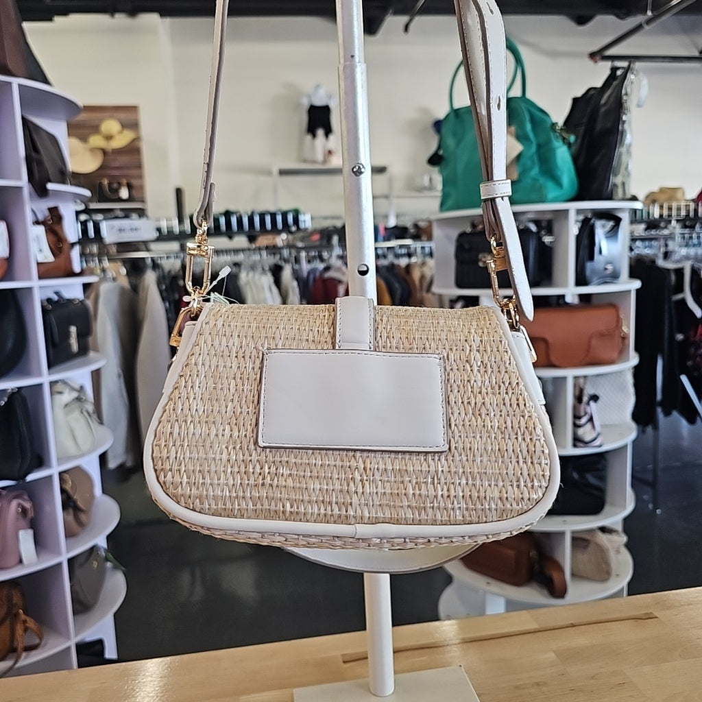 Anne Klein Flap with Detachable Shoulder and Crossbody Straps Straw