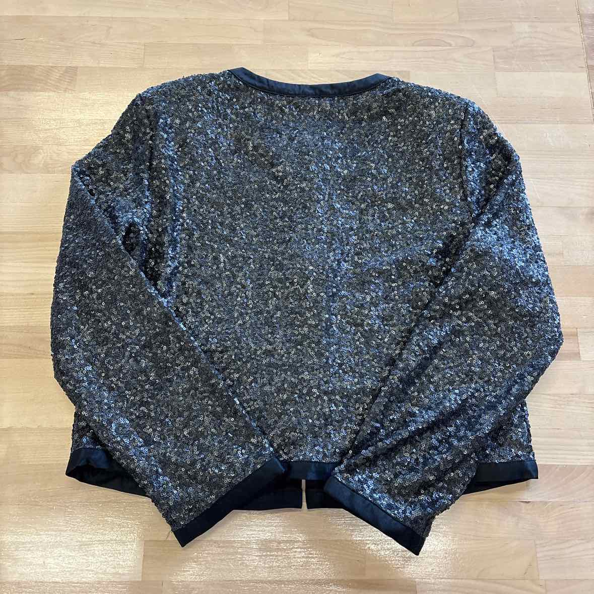 Lucky Brand Size S Black Sequined Blazer
