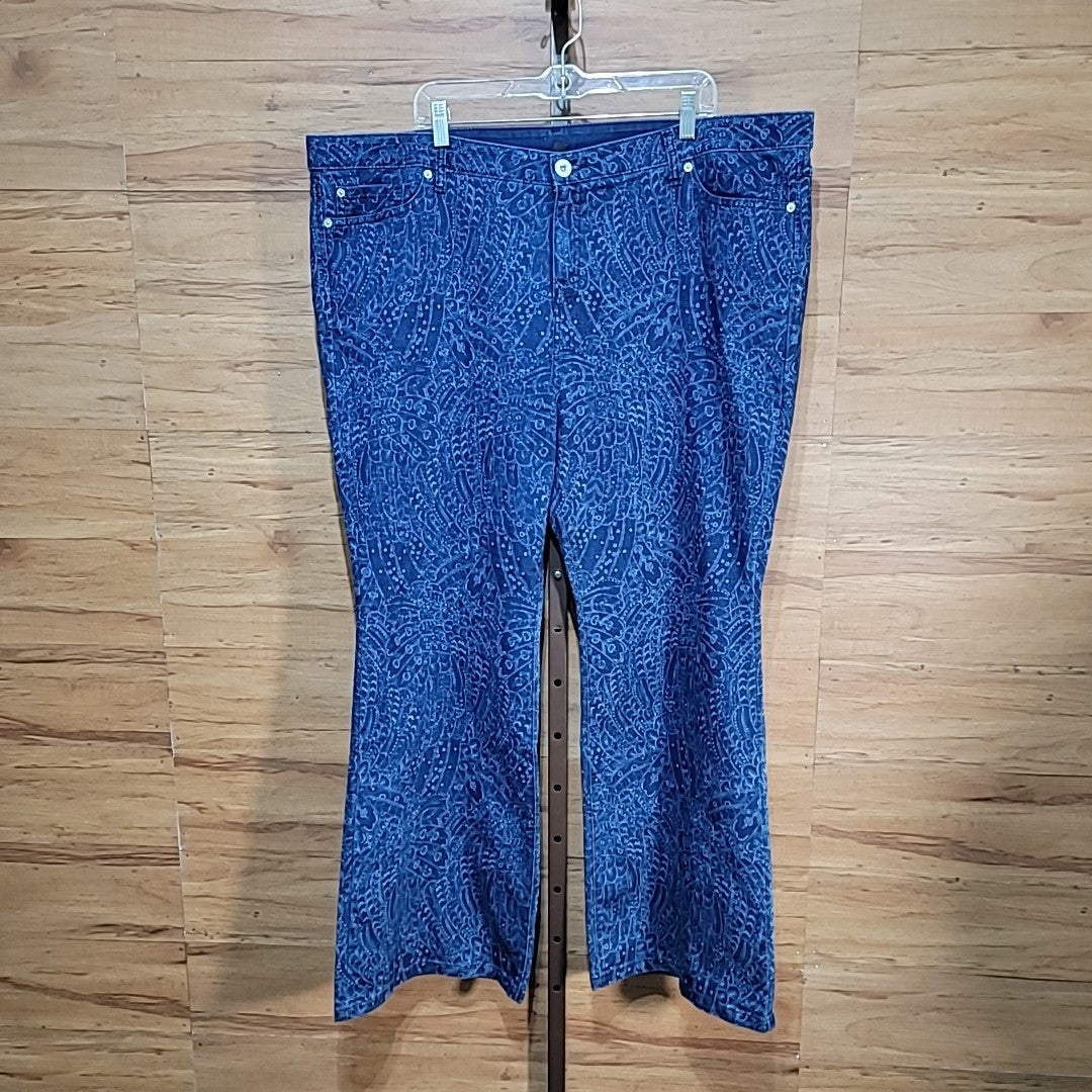 INC Size 24W Blue Cotton Jeans