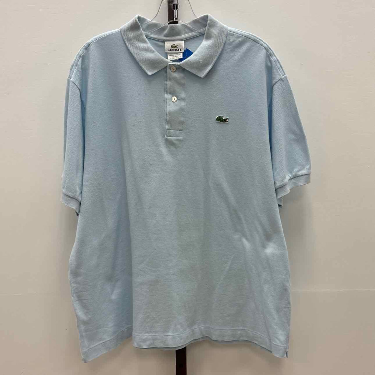 Lacoste Size L Men's Classic Pique 100% Cotton Short Sleeve Polo in Blue