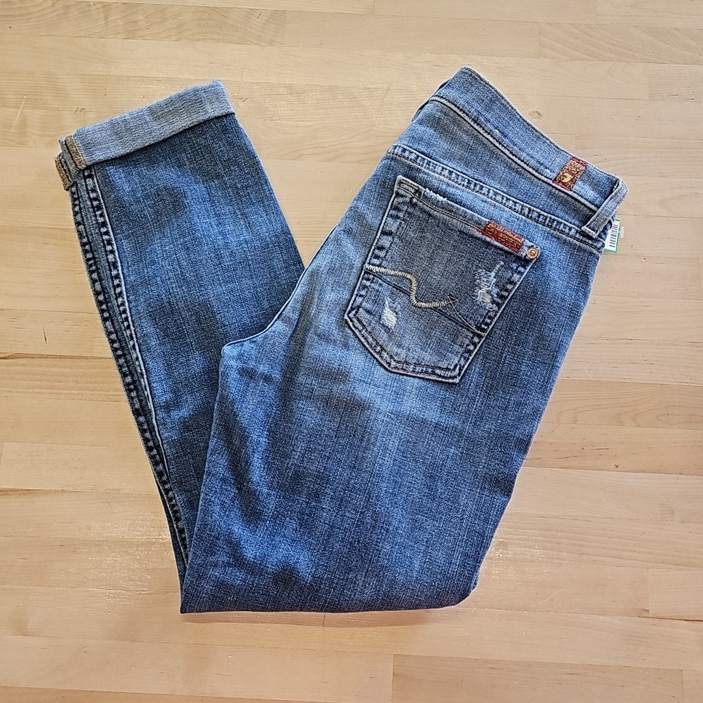 7 for all mankind Size 25 Blue Denim Preloved Jeans