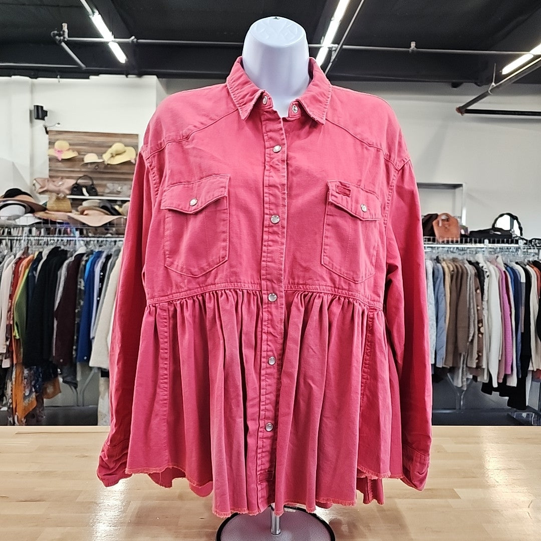 we the free Size S Pink Jean Jacket