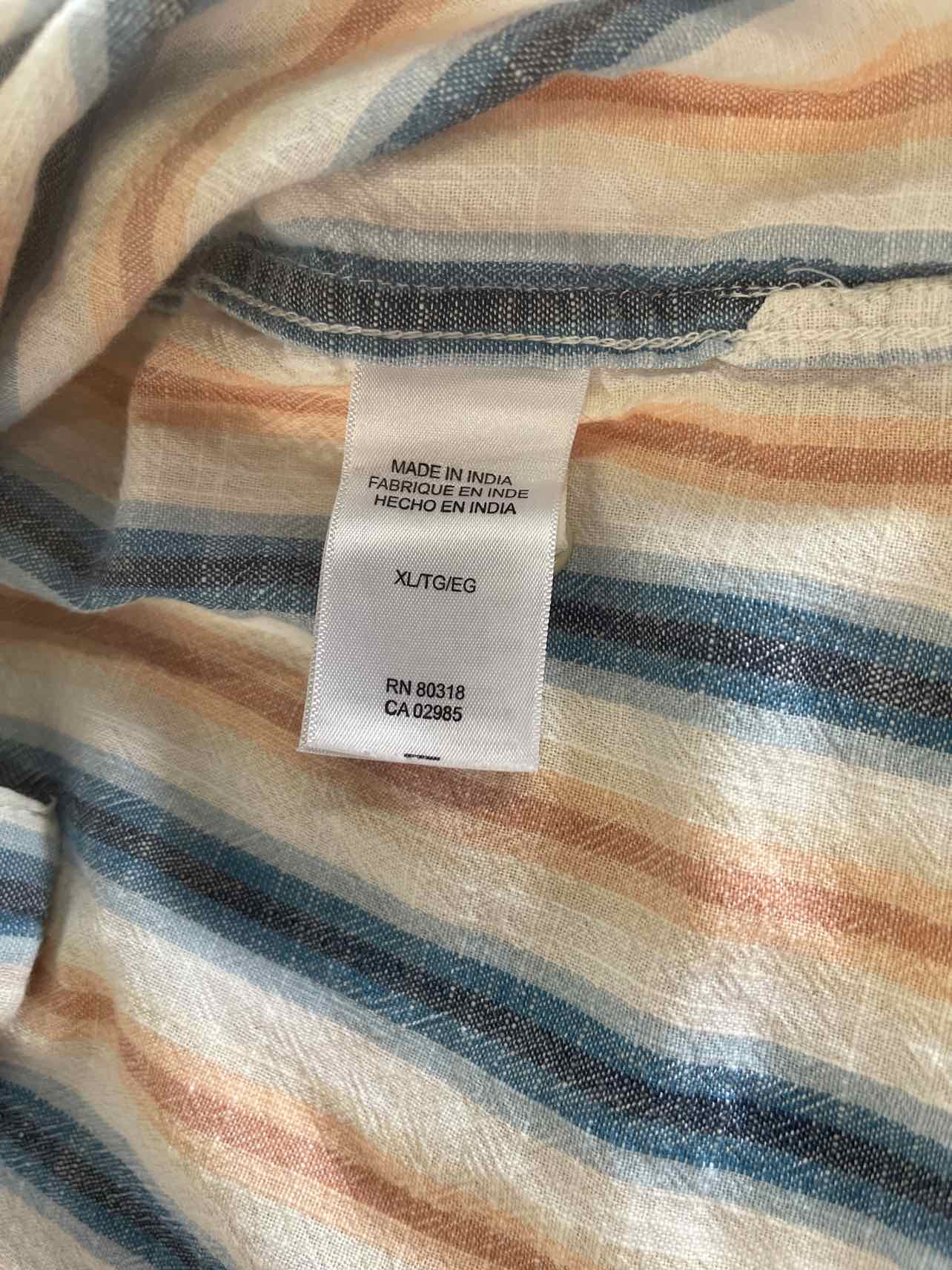 Lucky Brand Size XL Tan MENS Button Down Shirt
