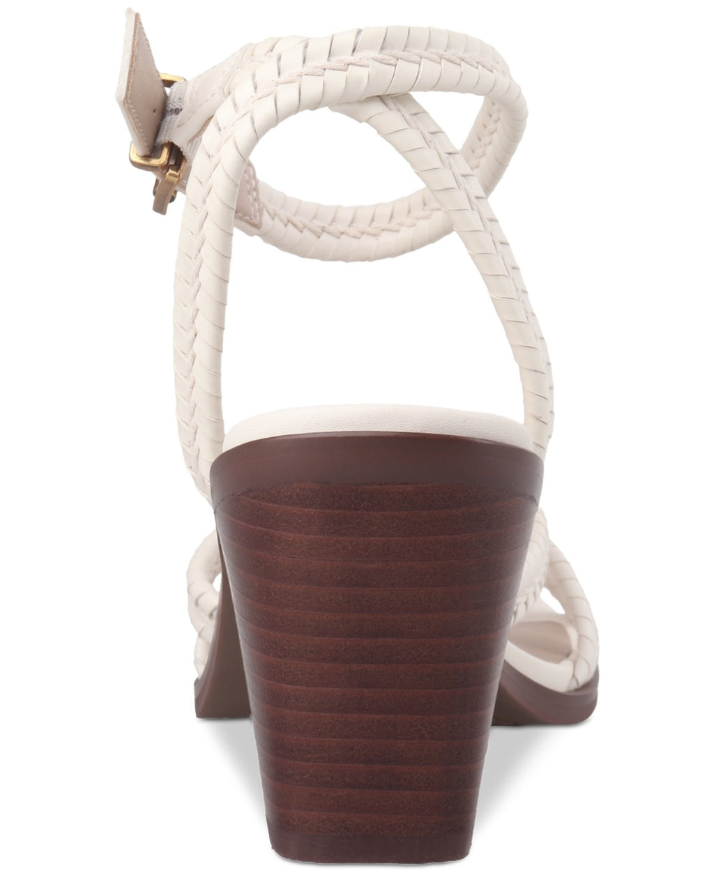 Giani Bernini Size 9 Renaee Block Heel Woven Strappy Dress Sandals -Cream
