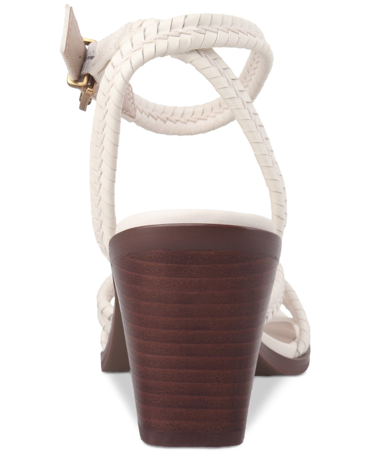 Giani Bernini Size 9 Renaee Block Heel Woven Strappy Dress Sandals -Cream