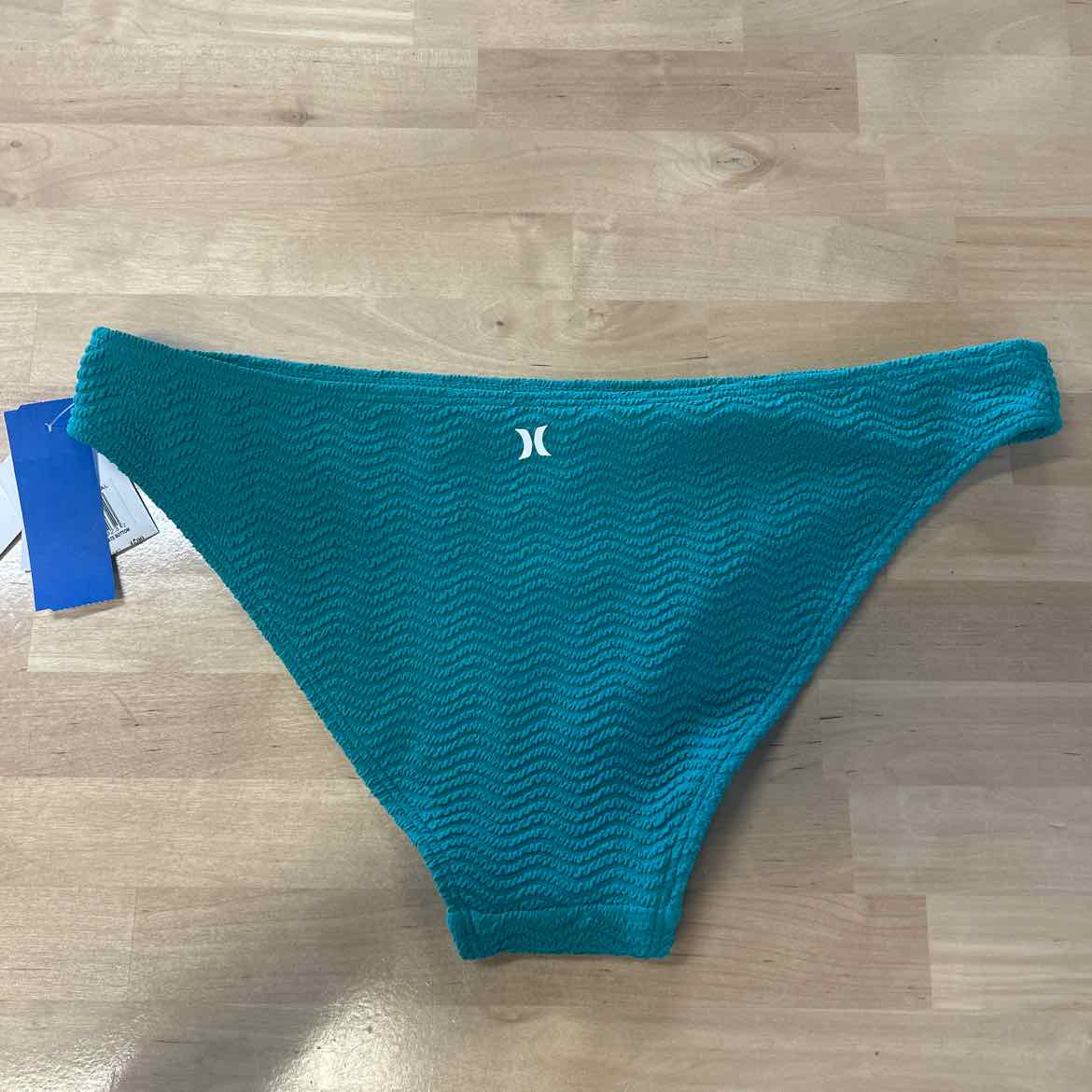 Hurley Size L Green Ribbed New Swimsuit Bottom