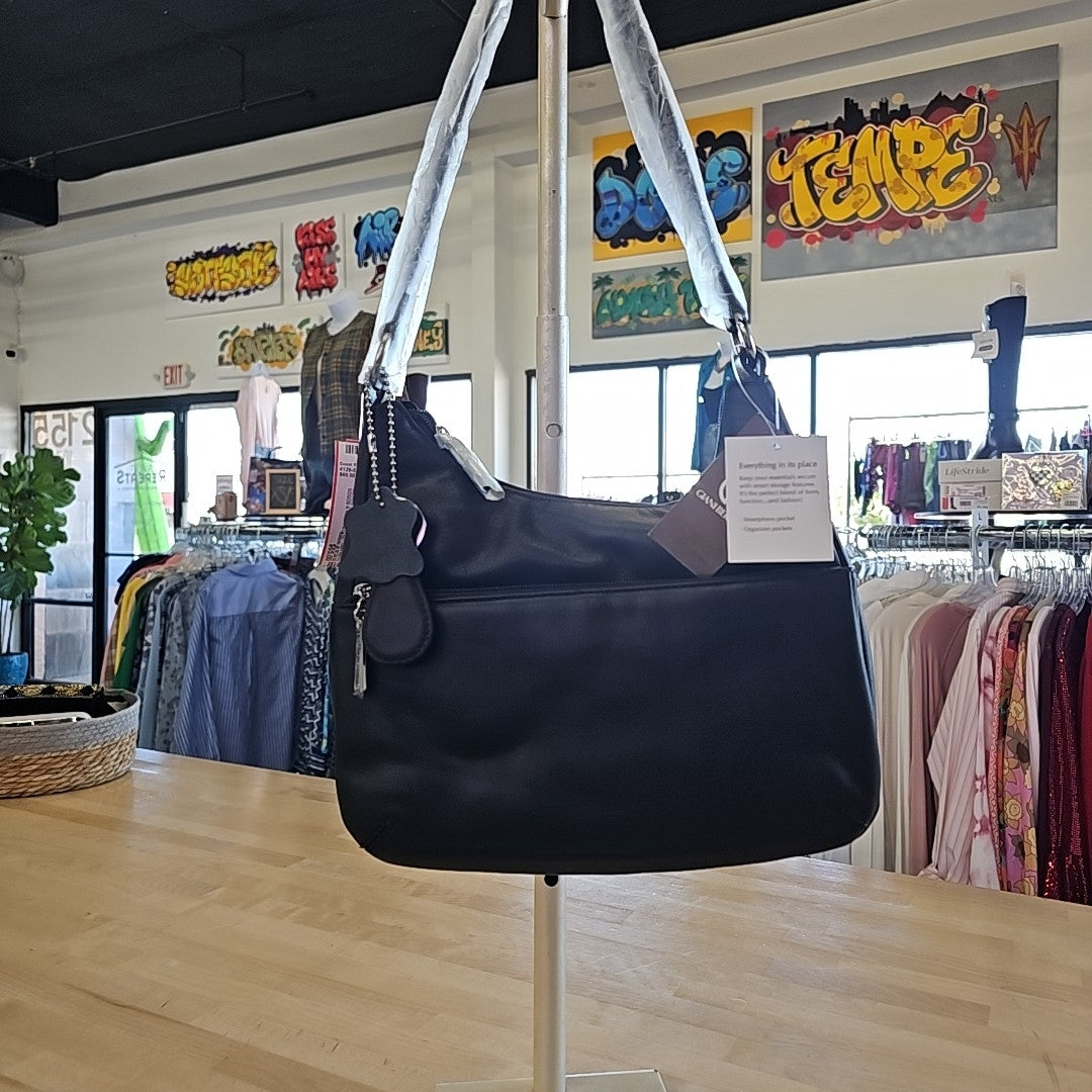Giani Bernini Nappa Leather Hobo Bag - Black/Silver