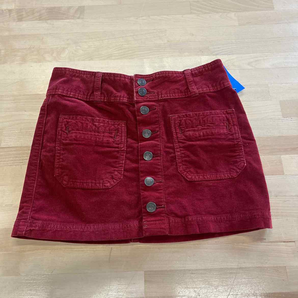 we the free Size 24 Red Corduroy Preloved Skirt