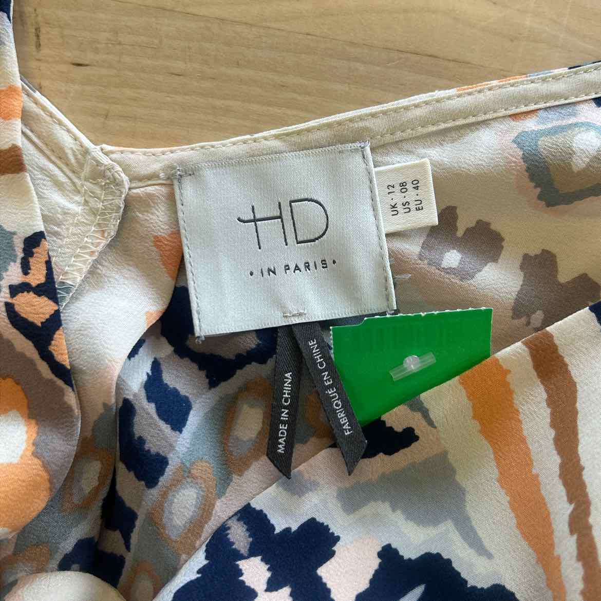 HD Paris Size 8 Beige Silk Preloved Tank