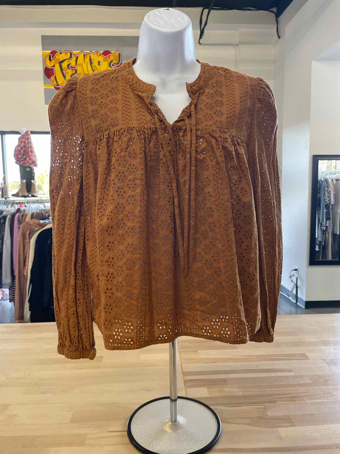 Madewell Size M Orange Shirt