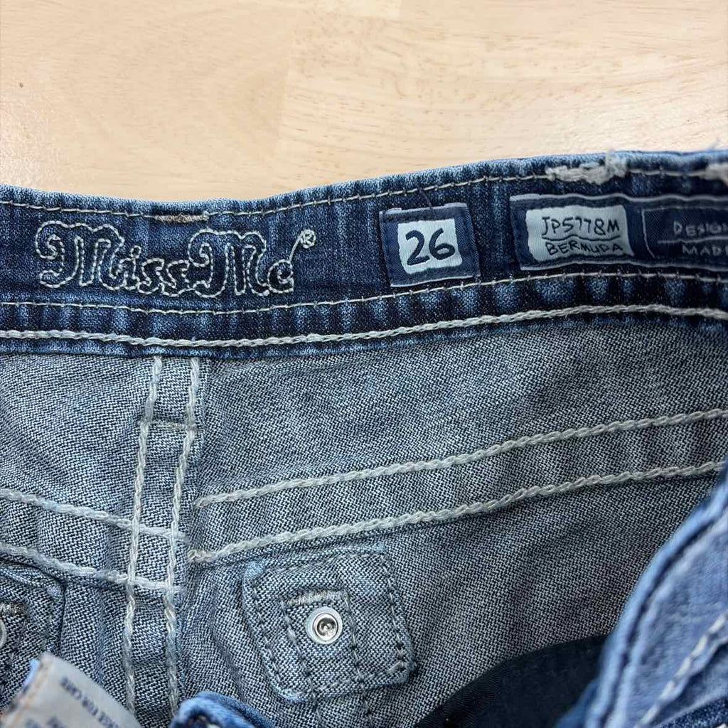Miss Me Women Size 26 Blue Preloved Shorts