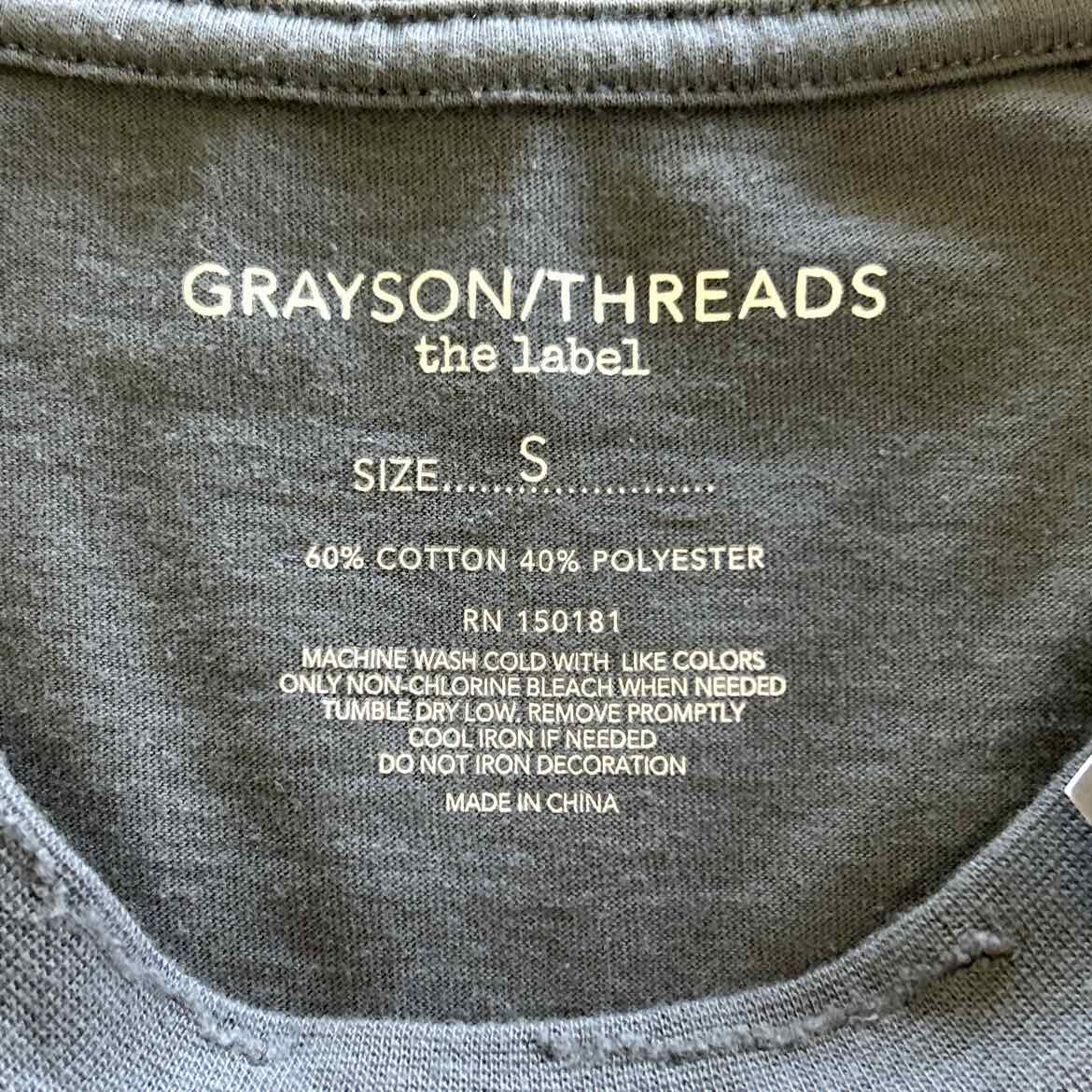 Grayson Threads Size S Gray T-shirt