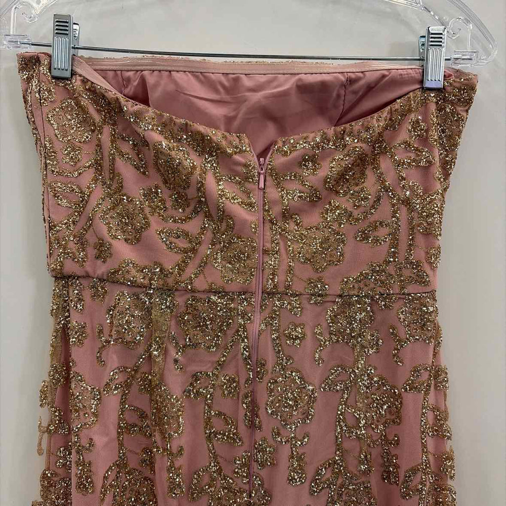 a.drea Size M Pink Gold Sequined Preloved Formal Dress
