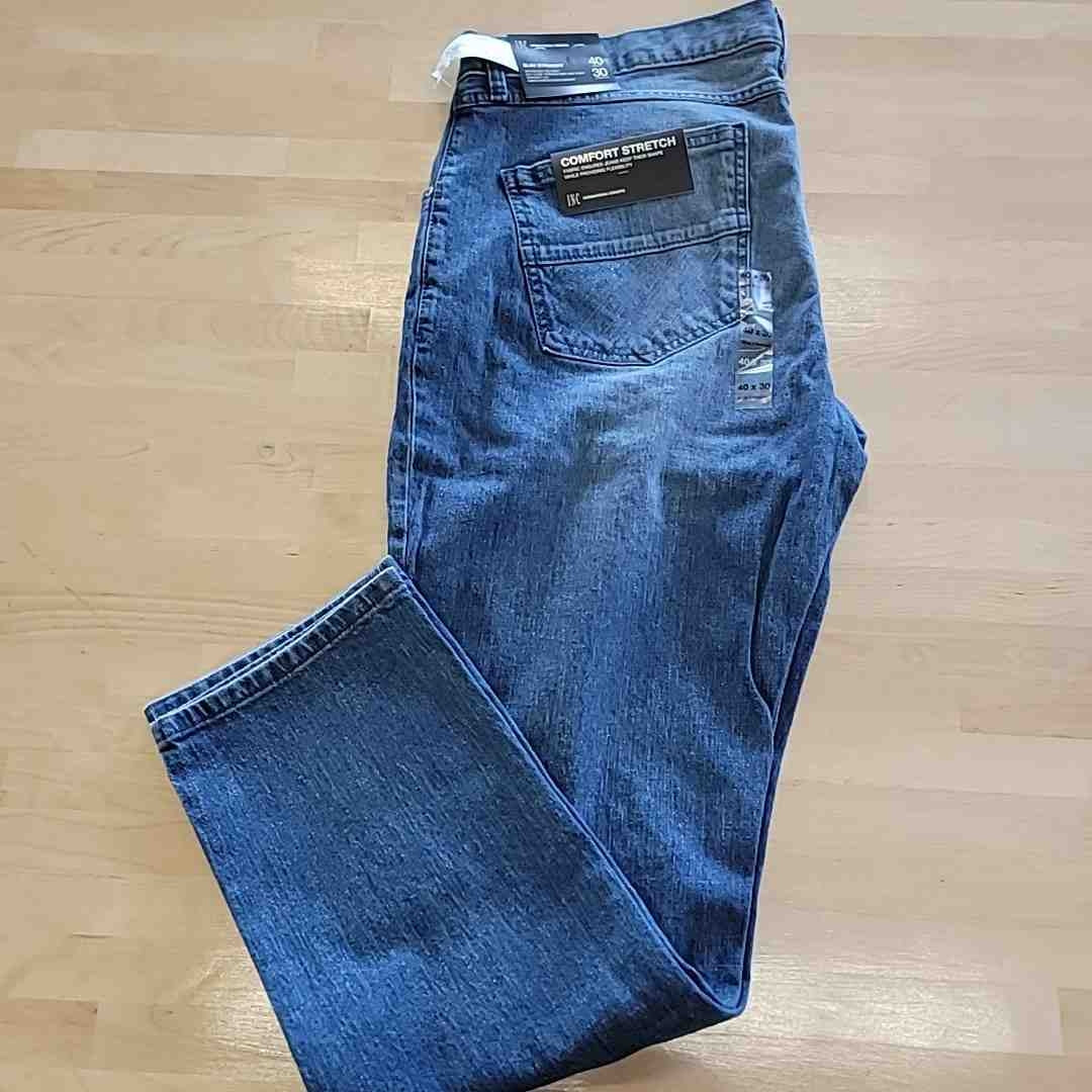 INC Men's Size 40x30 Blue MENS Slim-Fit Medium Wash Jeans