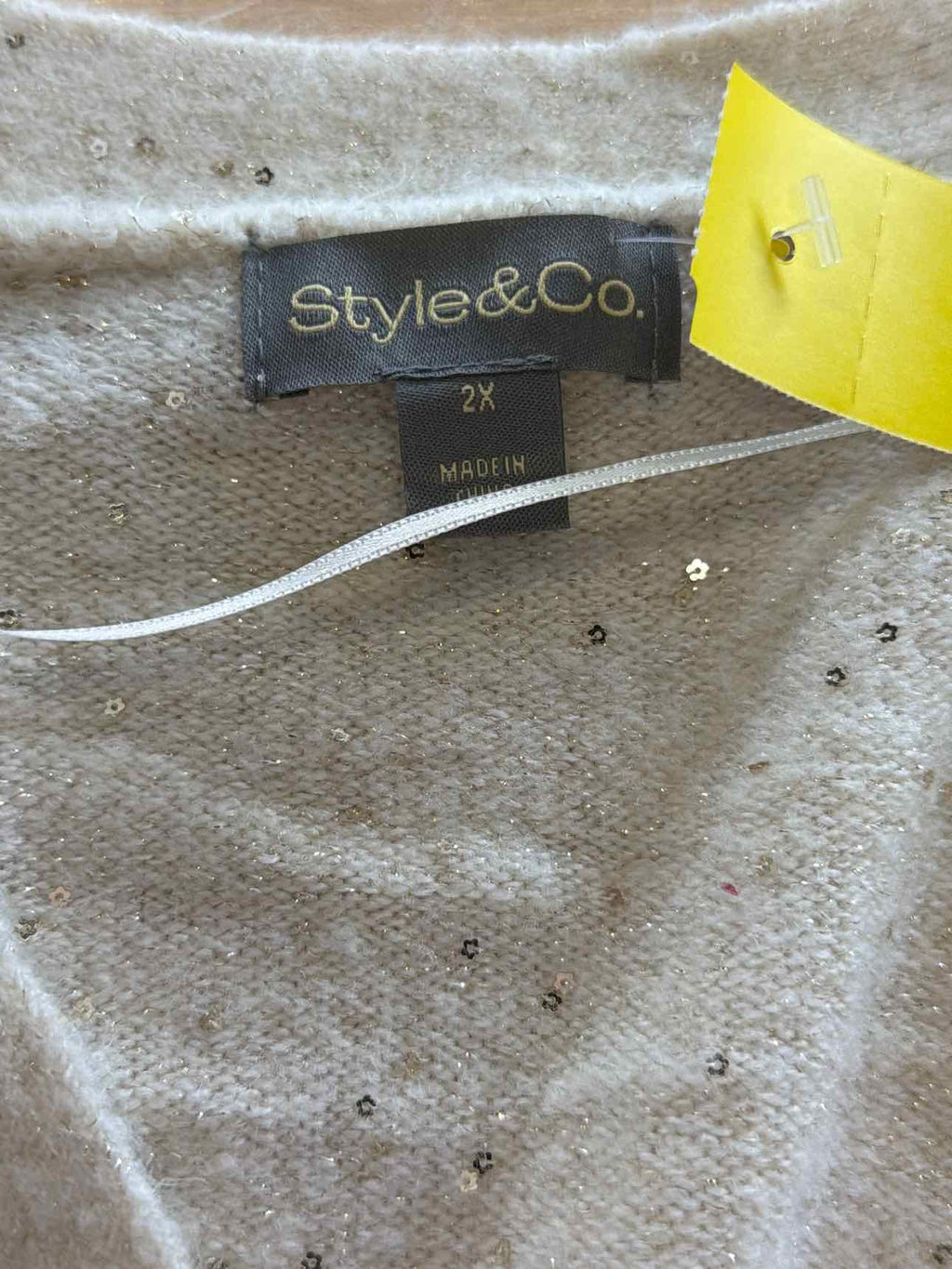 Style & Co. Size 2X Beige Cardigan