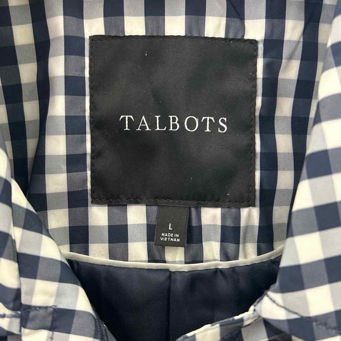 Talbots Size L Blue/White Coat