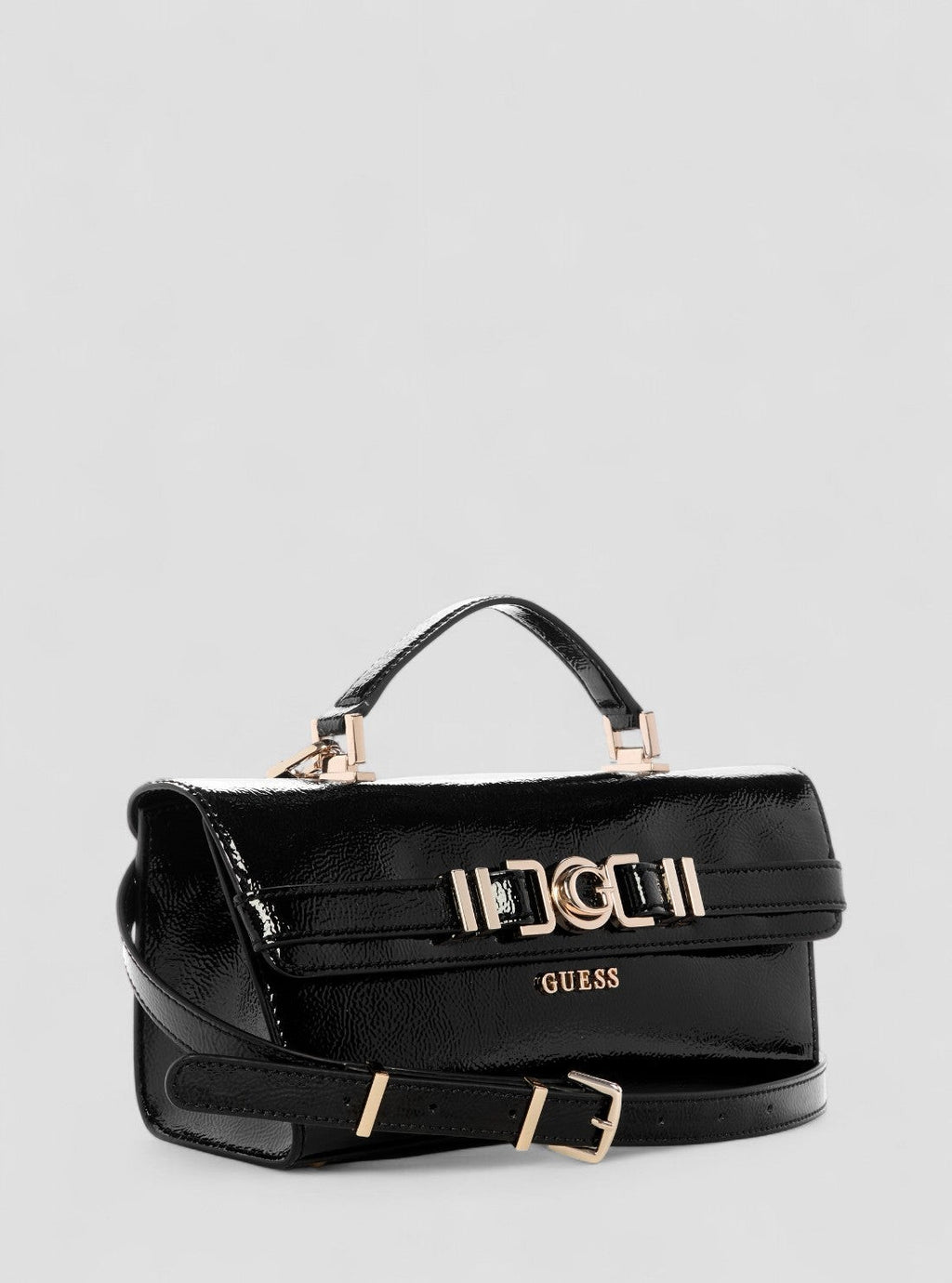 GUESS Black Cirene Top Handle Flap Bag