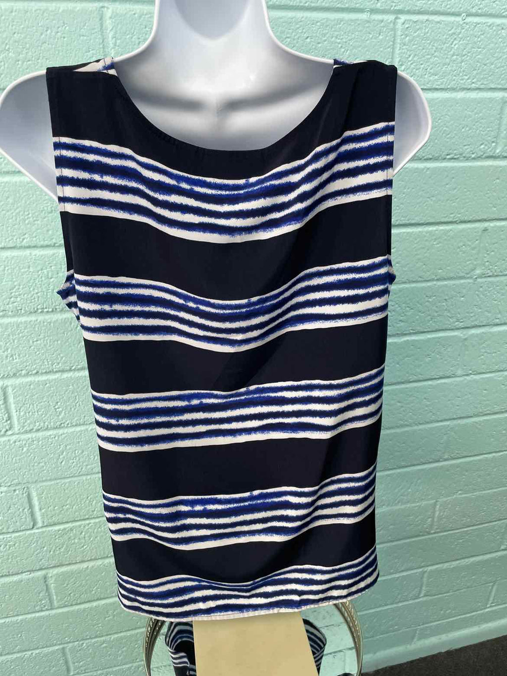 Chico's Size 1 Light Blue/Blue Sleeveless