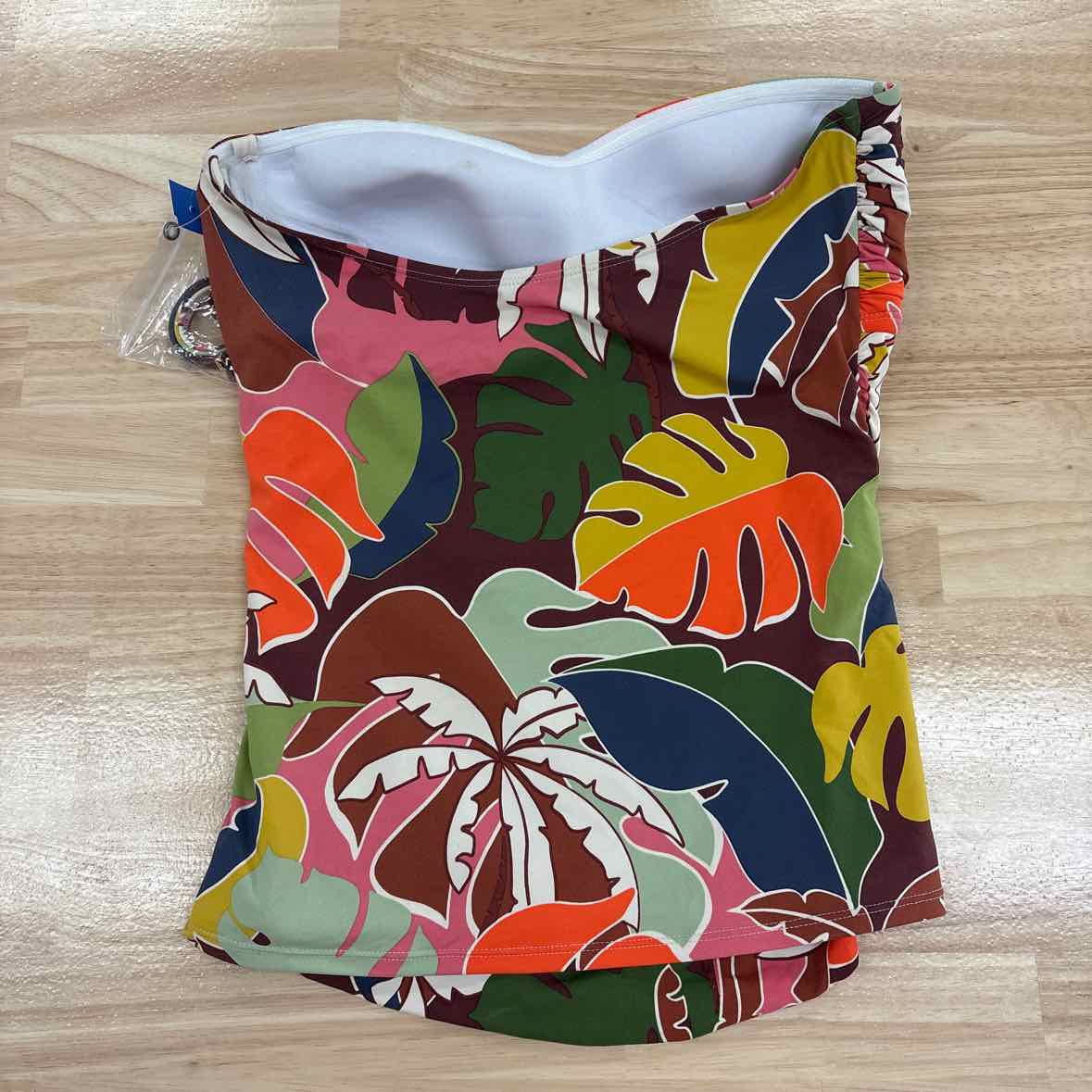 Bleu by Rod Beattie Women's Draped Tropical-Print Convertible Bandini Top - Mult