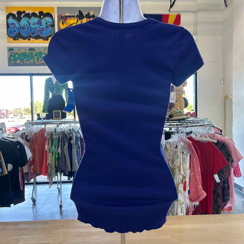 Guess Size XS Blue Preloved T-Shirt SS