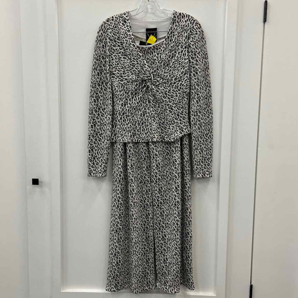 Veronique Young Size 6 BLACK & WHITE 2 pc Dress Set