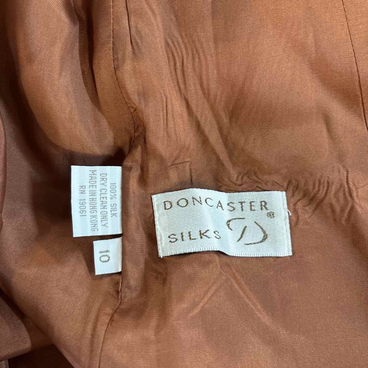 Doncaster Size 10 Orange Silk Vintage Blazer