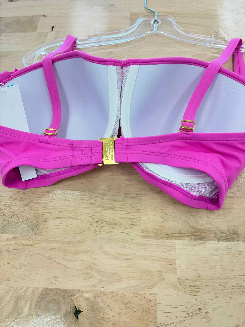 Bleu Size 34DD Shirred Bikini Top - Dahlia