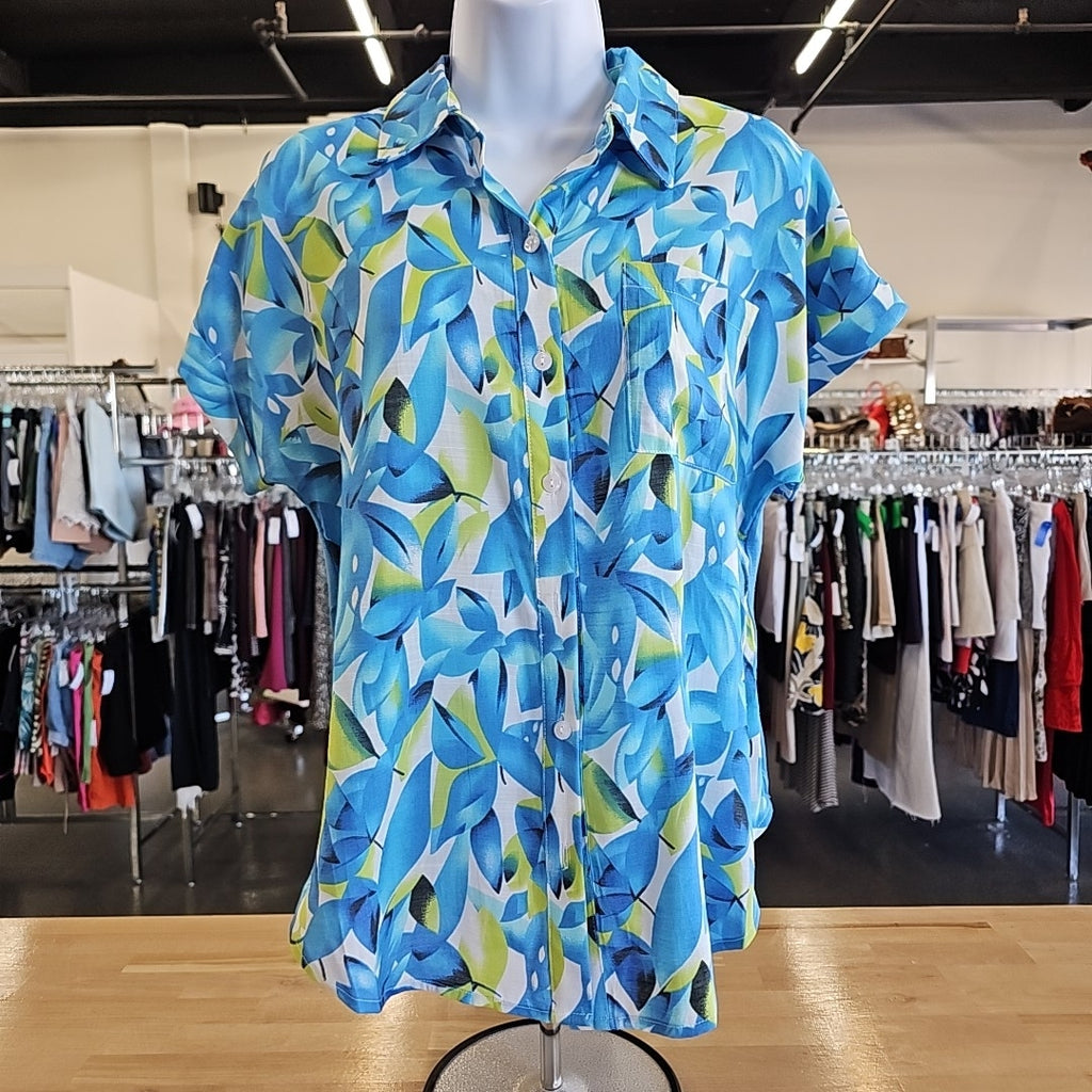 NY Collection Size S Blue Blouse