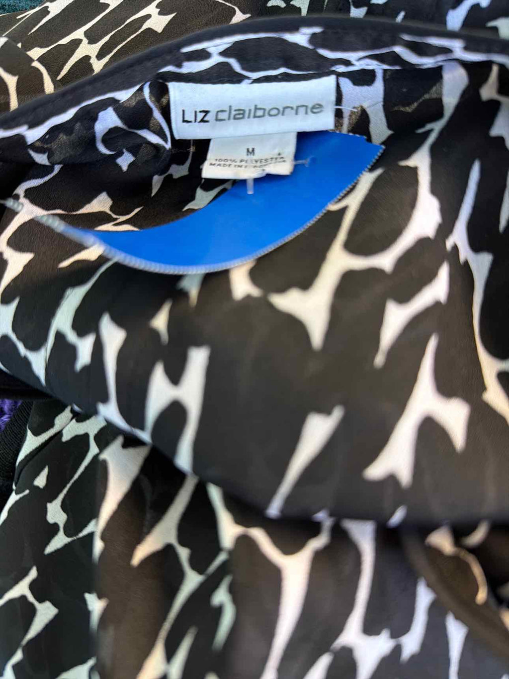 Liz Claiborne Size M Black White Sleeveless