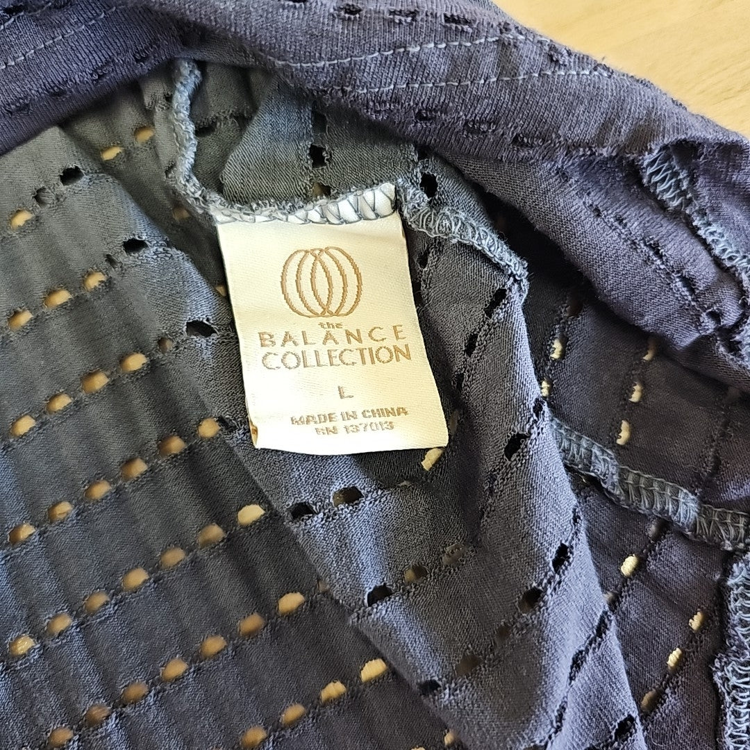 Balance Collection Size L Gray Blouse