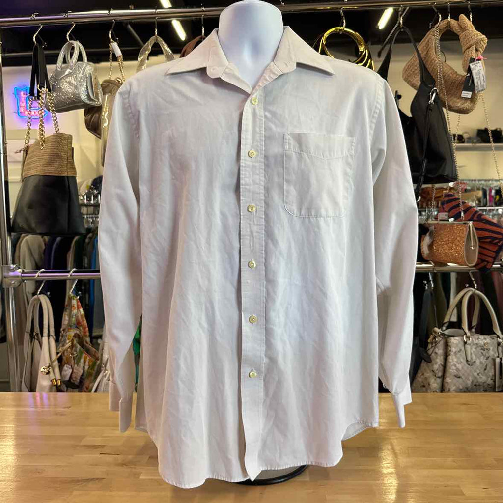 Cambridge Size 16 Off White MENS Button Down Shirt