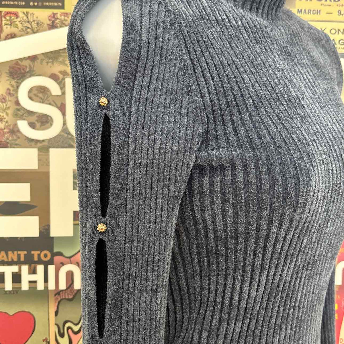 White House Black Market Size XS Blue Knit Preloved Sweater