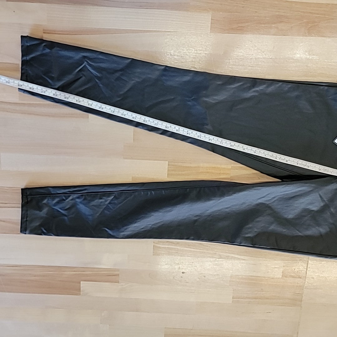 Almost Famous Size 5 Black super High Rise Skinny Faux Leather Pants