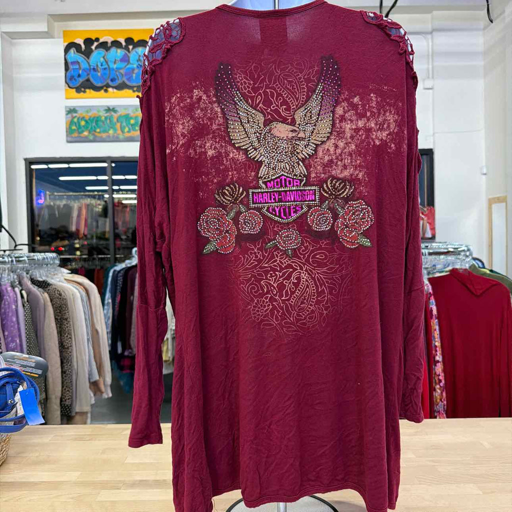 Harley Davidson Red Shawl L/XL