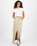 TINSELTOWN Size 0 Maxi Cargo Skirt - Buff Nude