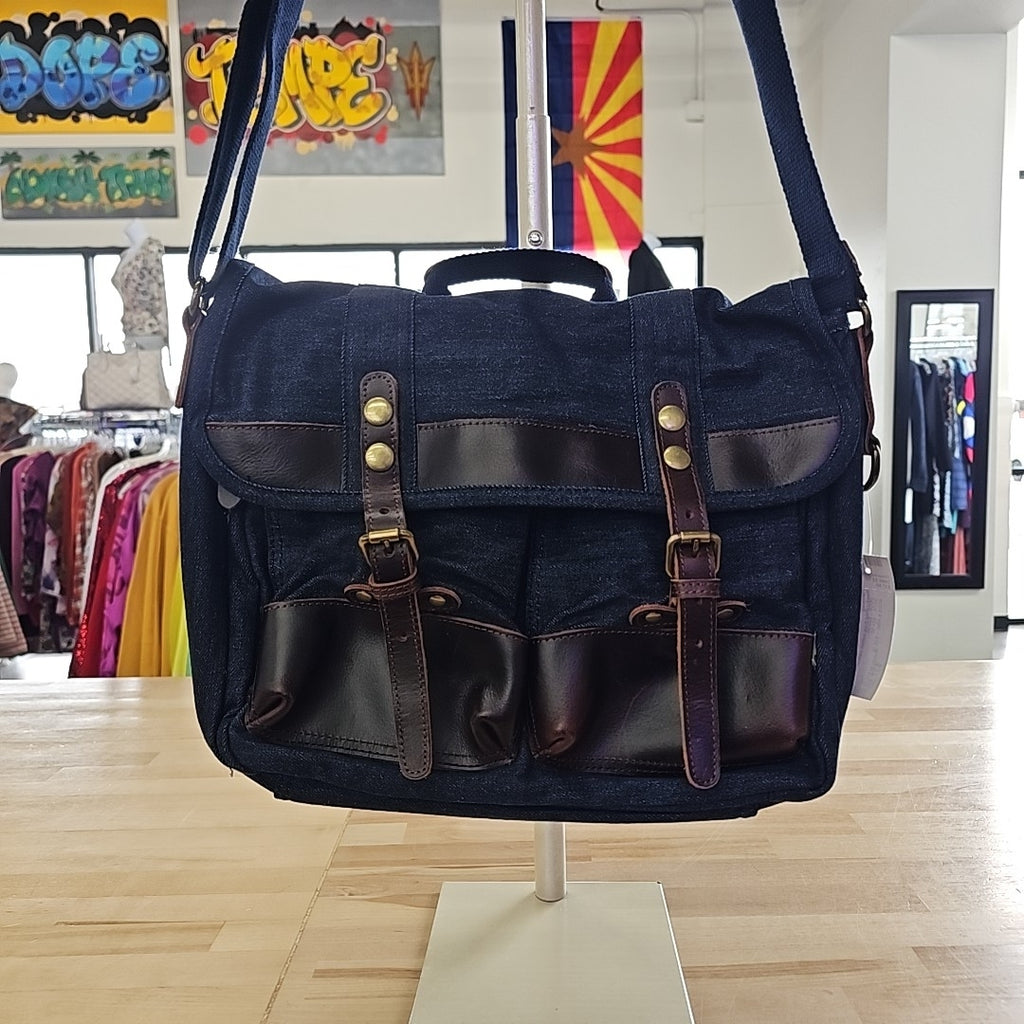 Tsd Brand Tilia Top Handle Messenger Bag - Denim Blue